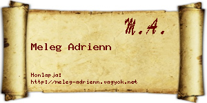 Meleg Adrienn névjegykártya